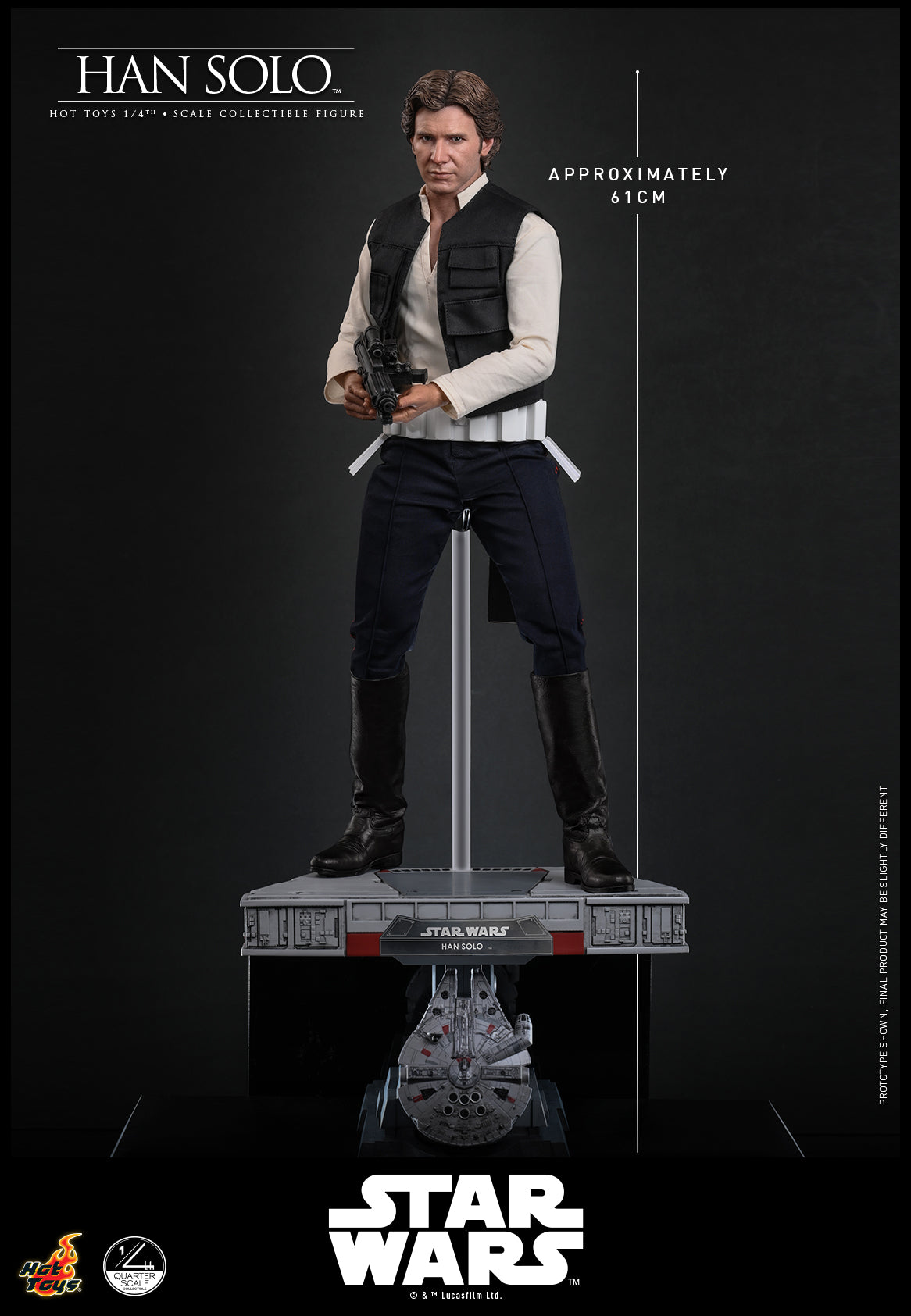 Pre-Order “Star Wars: A New Hope™” 1/4th Scale Han Solo™ Collectible Figure
