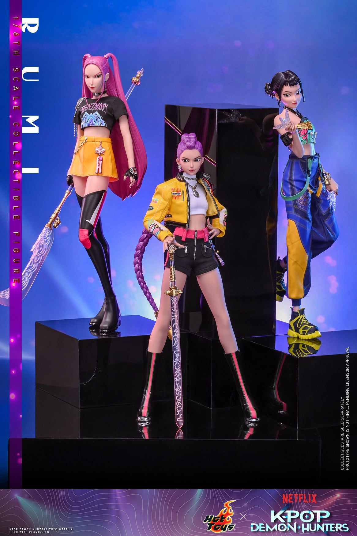 Hot Toys KPop Demon Hunters Rumi Mira Zoey Set